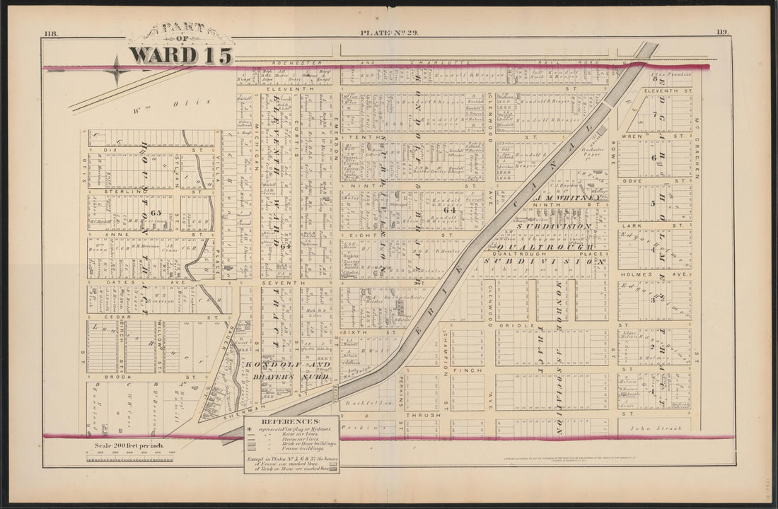 Image 30 of City Atlas of Rochester, New York (maps Only) from City Atlas of Rochester, New York : from Official Records, Private Plans and Actual Surveys, Based Upon Plans Deposited In the Department of Surveys 1875 by Relic Map Company
