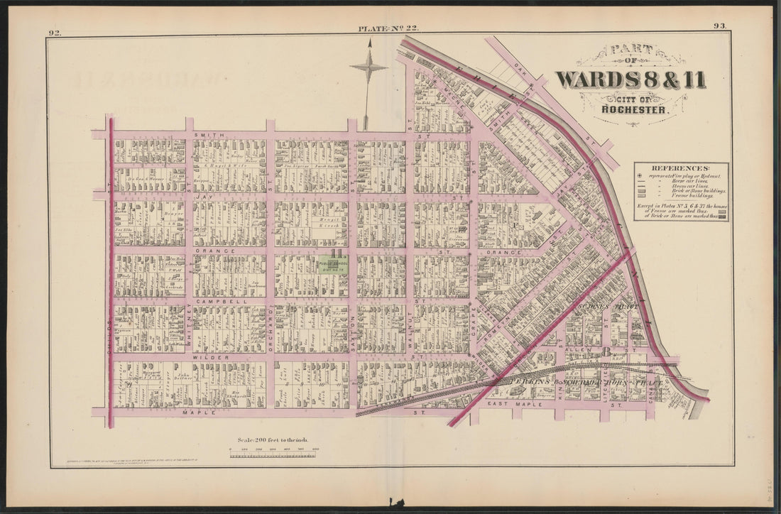Image 23 of City Atlas of Rochester, New York (maps Only) from City Atlas of Rochester, New York : from Official Records, Private Plans and Actual Surveys, Based Upon Plans Deposited In the Department of Surveys 1875 by Relic Map Company