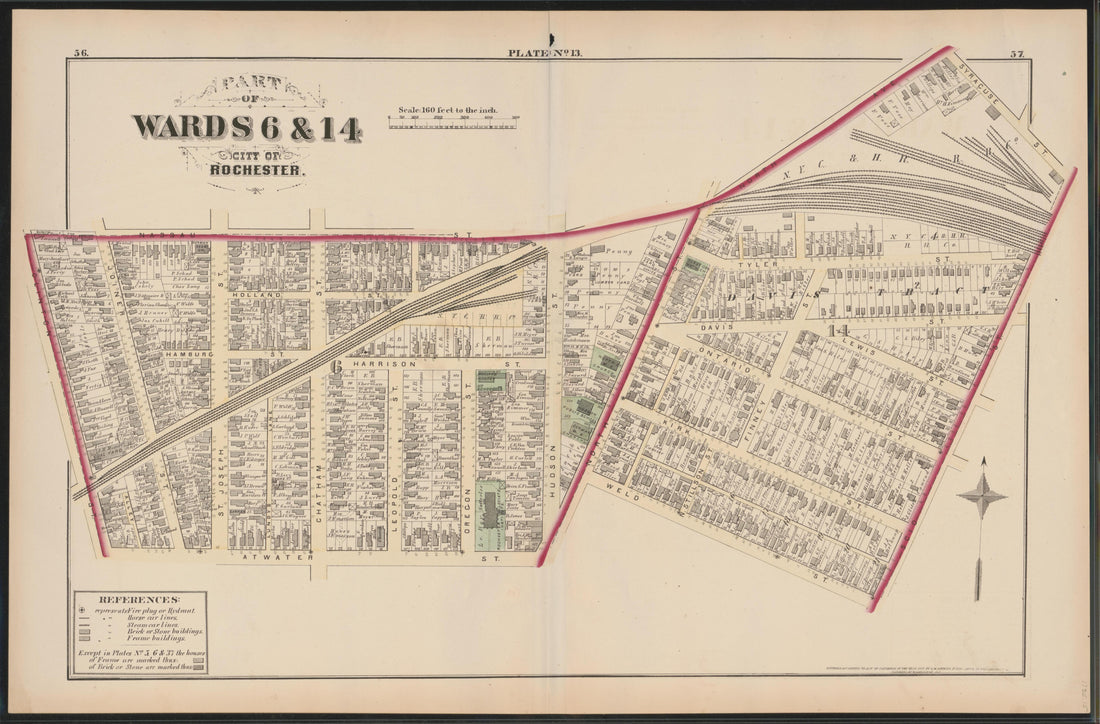 Image 14 of City Atlas of Rochester, New York (maps Only) from City Atlas of Rochester, New York : from Official Records, Private Plans and Actual Surveys, Based Upon Plans Deposited In the Department of Surveys 1875 by Relic Map Company