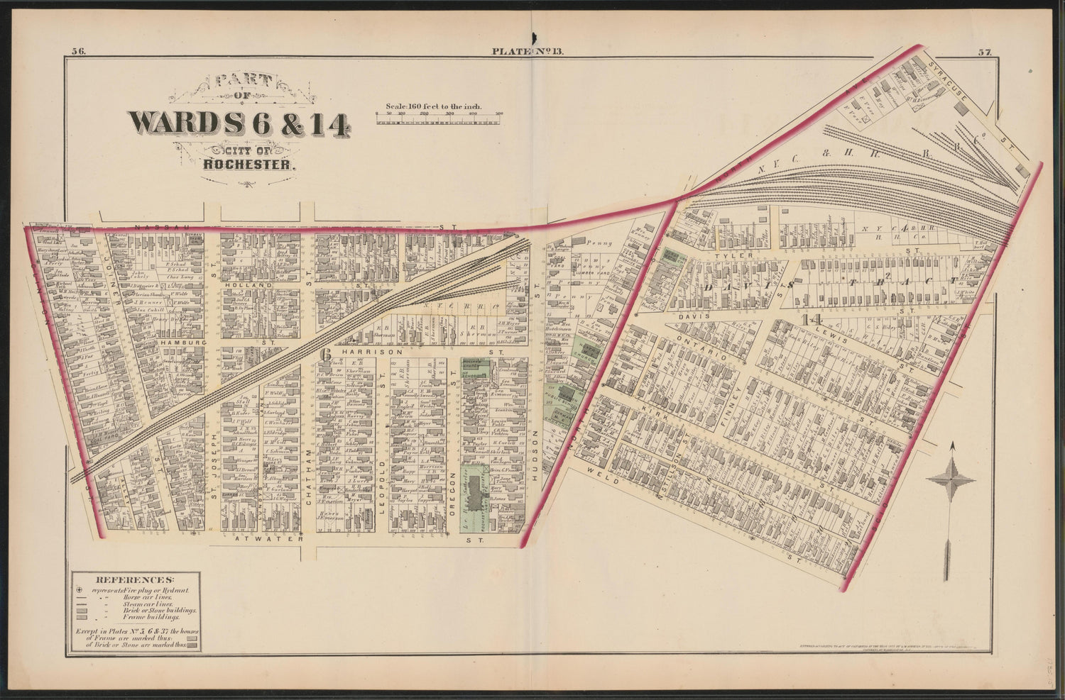 Image 14 of City Atlas of Rochester, New York (maps Only) from City Atlas of Rochester, New York : from Official Records, Private Plans and Actual Surveys, Based Upon Plans Deposited In the Department of Surveys 1875 by Relic Map Company