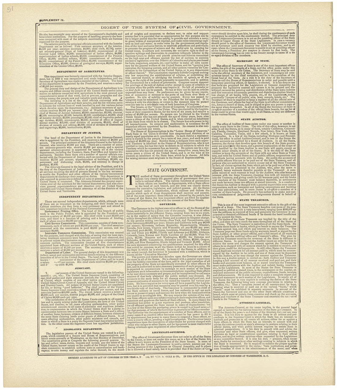 Digest of the System of Civil Government Continued from Standard Atlas of Rawlins County, Kansas : Including a Plat Book of the Villages, Cities and Townships of the County, Map of the State, United States and World, Patrons Directory, Reference Busin... by Relic Map Company
