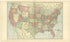 Map of the United States from Standard Atlas of Rawlins County, Kansas : Including a Plat Book of the Villages, Cities and Townships of the County, Map of the State, United States and World, Patrons Directory, Reference Business … 1906 by Relic Map Company