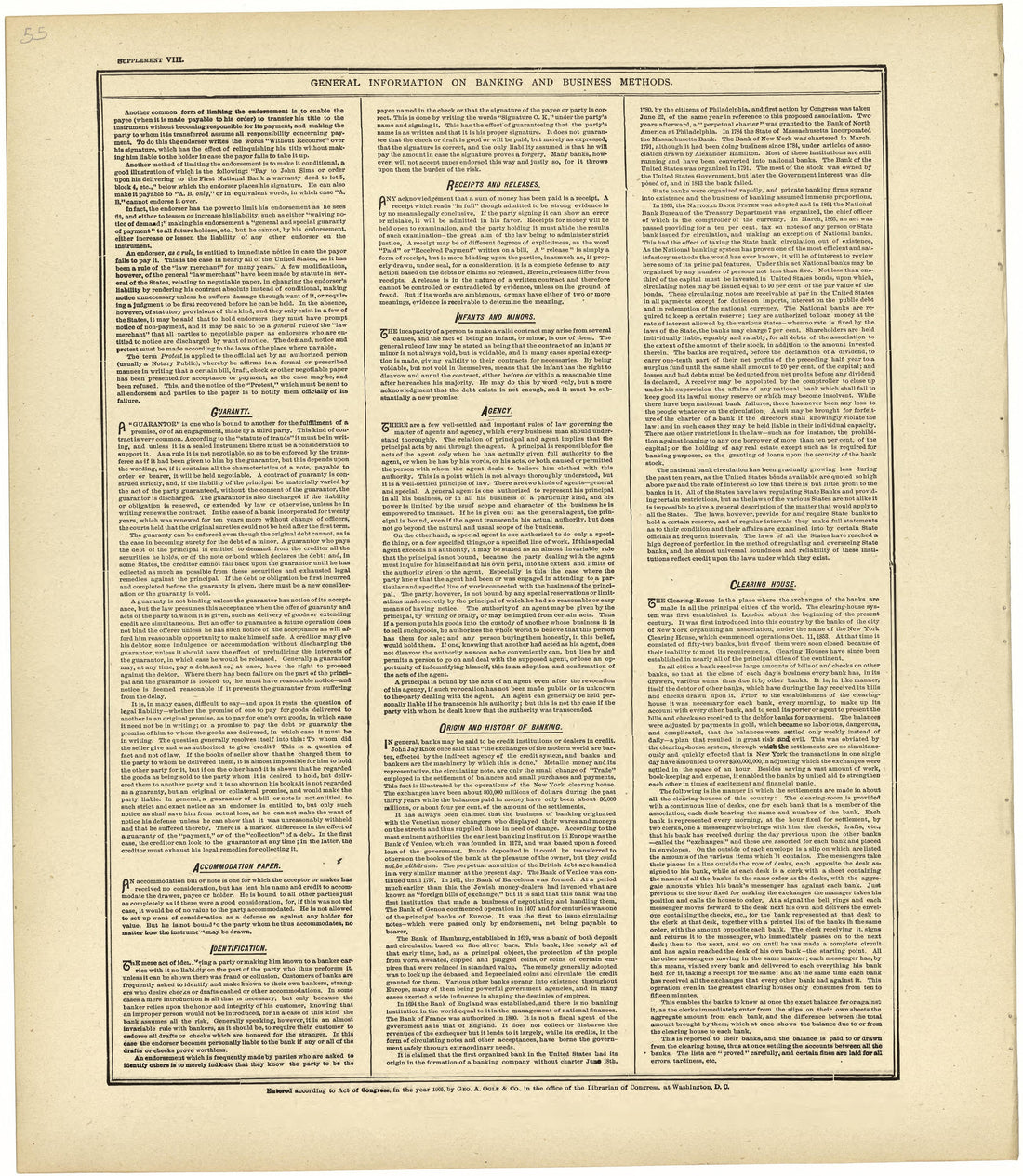 General Information On Banking and Business Methods Continued from Standard Atlas of Rawlins County, Kansas : Including a Plat Book of the Villages, Cities and Townships of the County, Map of the State, United States and World, Patrons Directory, Refe... by Relic Map Company