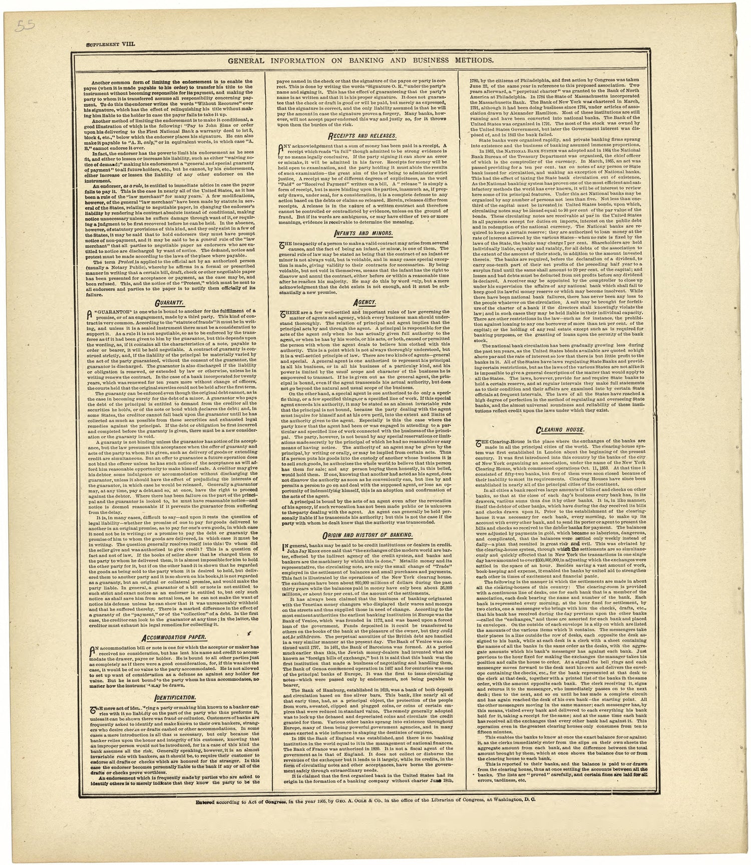 General Information On Banking and Business Methods Continued from Standard Atlas of Rawlins County, Kansas : Including a Plat Book of the Villages, Cities and Townships of the County, Map of the State, United States and World, Patrons Directory, Refe... by Relic Map Company
