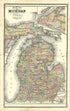 Map of Michigan from Illustrated Atlas of Shiawassee County, Michigan : Compiled and Published from Recent Surveys, Official Records and Personal Examinations : Including Brief Biographical Sketches of Enterprising Citizens 1895 by Relic Map Company