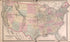 United States from Atlas of Dearborn County, Indiana : to Which Is Added a Map of the State of Indiana, Also an Outline and Rail Road Map of the United States 1875 by Relic Map Company