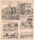 Views of a Public School, a Bank and Several Residences from Atlas of Dearborn County, Indiana : to Which Is Added a Map of the State of Indiana, Also an Outline and Rail Road Map of the United States 1875 by Relic Map Company