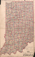 Sectional Township Map of Indiana from Atlas of Dearborn County, Indiana : to Which Is Added a Map of the State of Indiana, Also an Outline and Rail Road Map of the United States 1875 by Relic Map Company