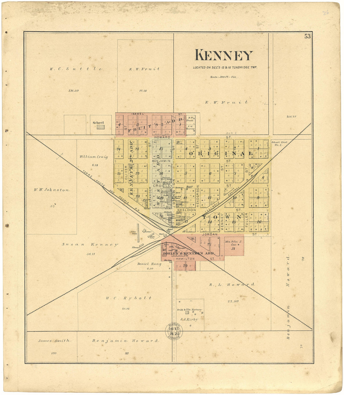 Kenney from Plat Book of De Witt County, Illinois 1894 by Relic Map Company