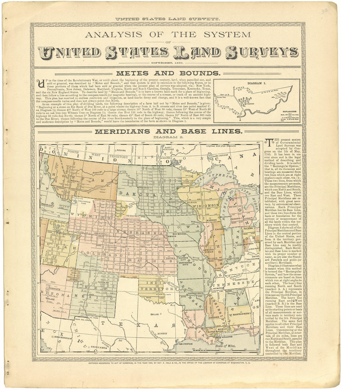 Analysis of the System of United States Land Surveys from Plat Book of De Witt County, Illinois 1894 by Relic Map Company