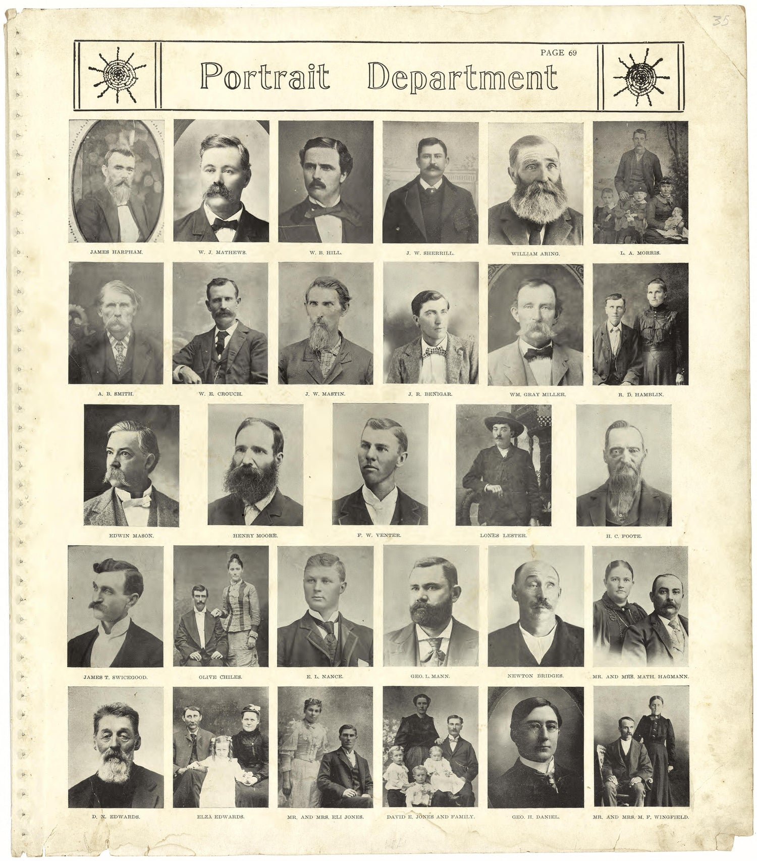 Portrait Department from Standard Atlas of St. Clair County, Missouri : Including a Plat Book of the Villages, Cities and Townships of the County, Map of the State, United States and World, Patrons Directory, Reference … 1903 by Relic Map Company