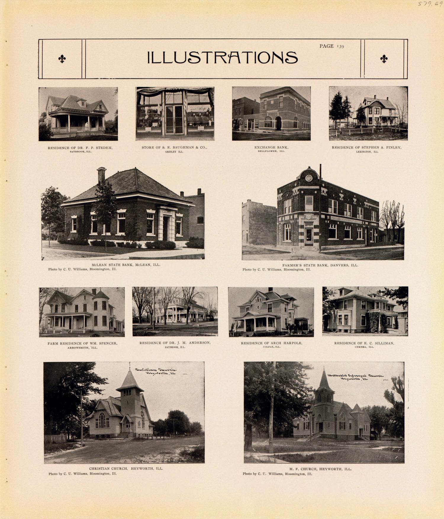 Illustrations--continued from Standard Atlas of McLean County, Illinois, Including a Plat Book of the Villages, Cities and Townships of the County 1914 by Relic Map Company