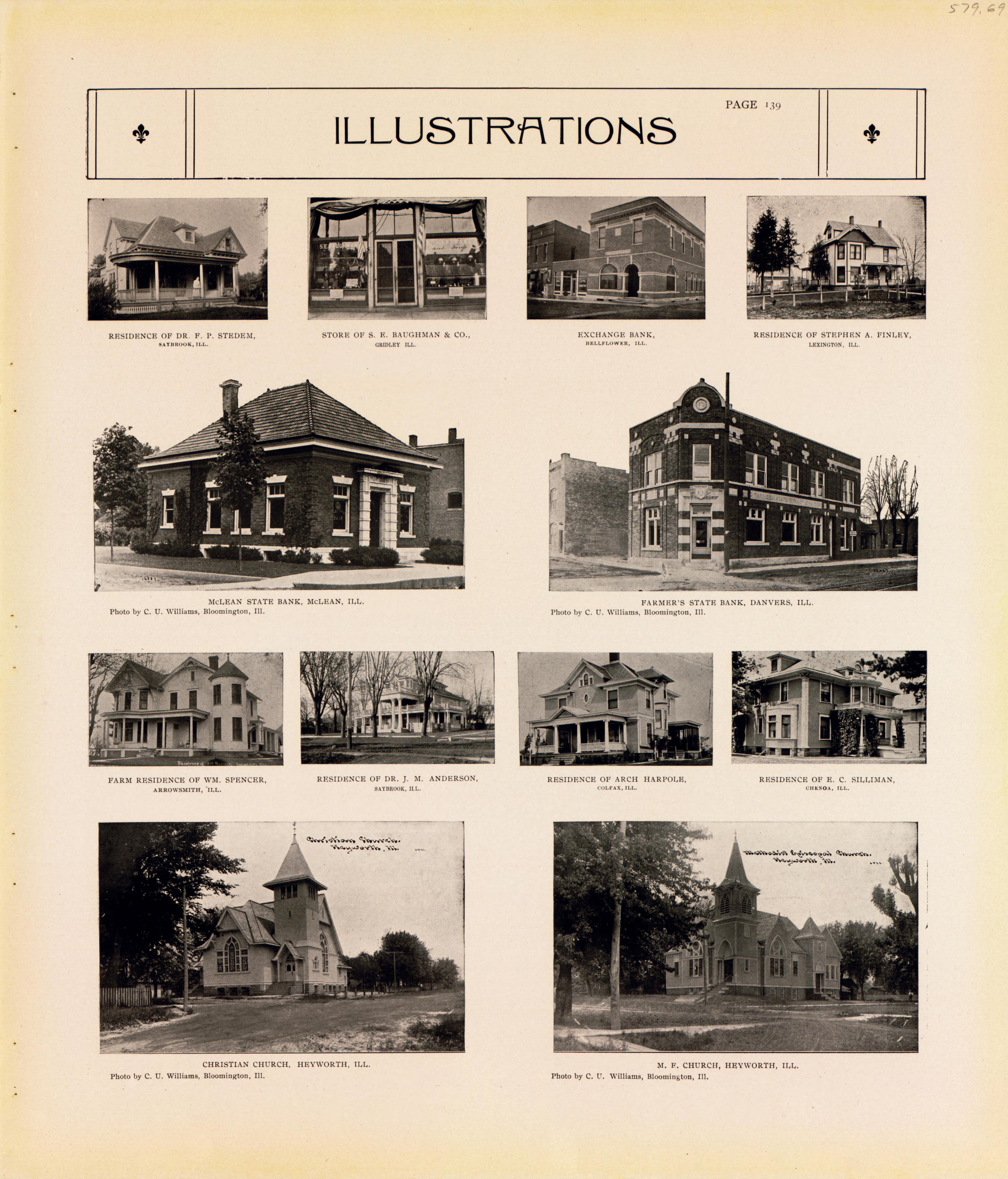 Illustrations--continued from Standard Atlas of McLean County, Illinois, Including a Plat Book of the Villages, Cities and Townships of the County 1914 by Relic Map Company