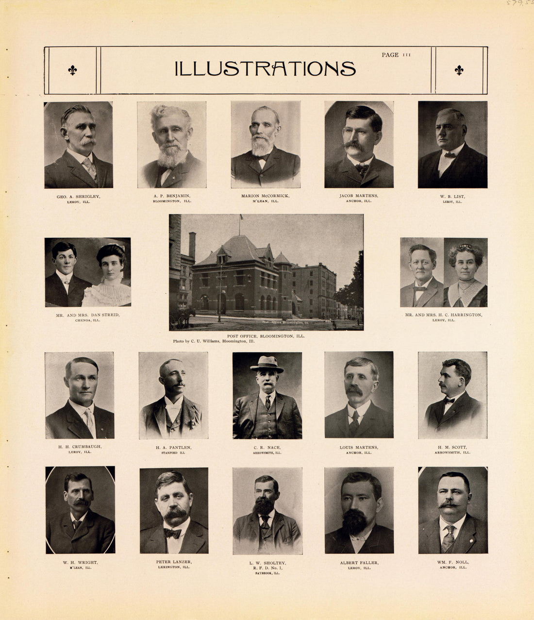 Illustrations--continued from Standard Atlas of McLean County, Illinois, Including a Plat Book of the Villages, Cities and Townships of the County 1914 by Relic Map Company