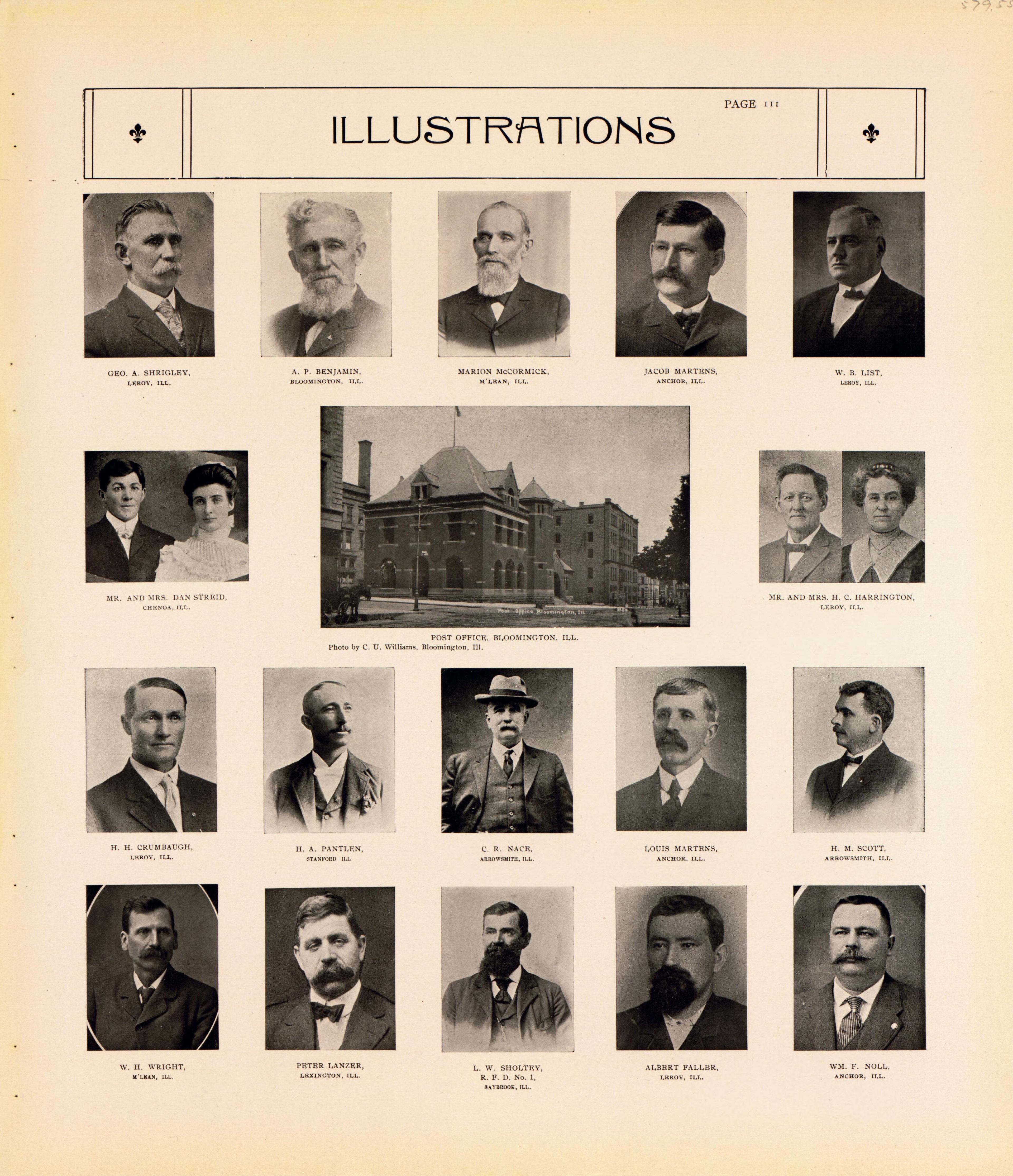 Illustrations--continued from Standard Atlas of McLean County, Illinois, Including a Plat Book of the Villages, Cities and Townships of the County 1914 by Relic Map Company