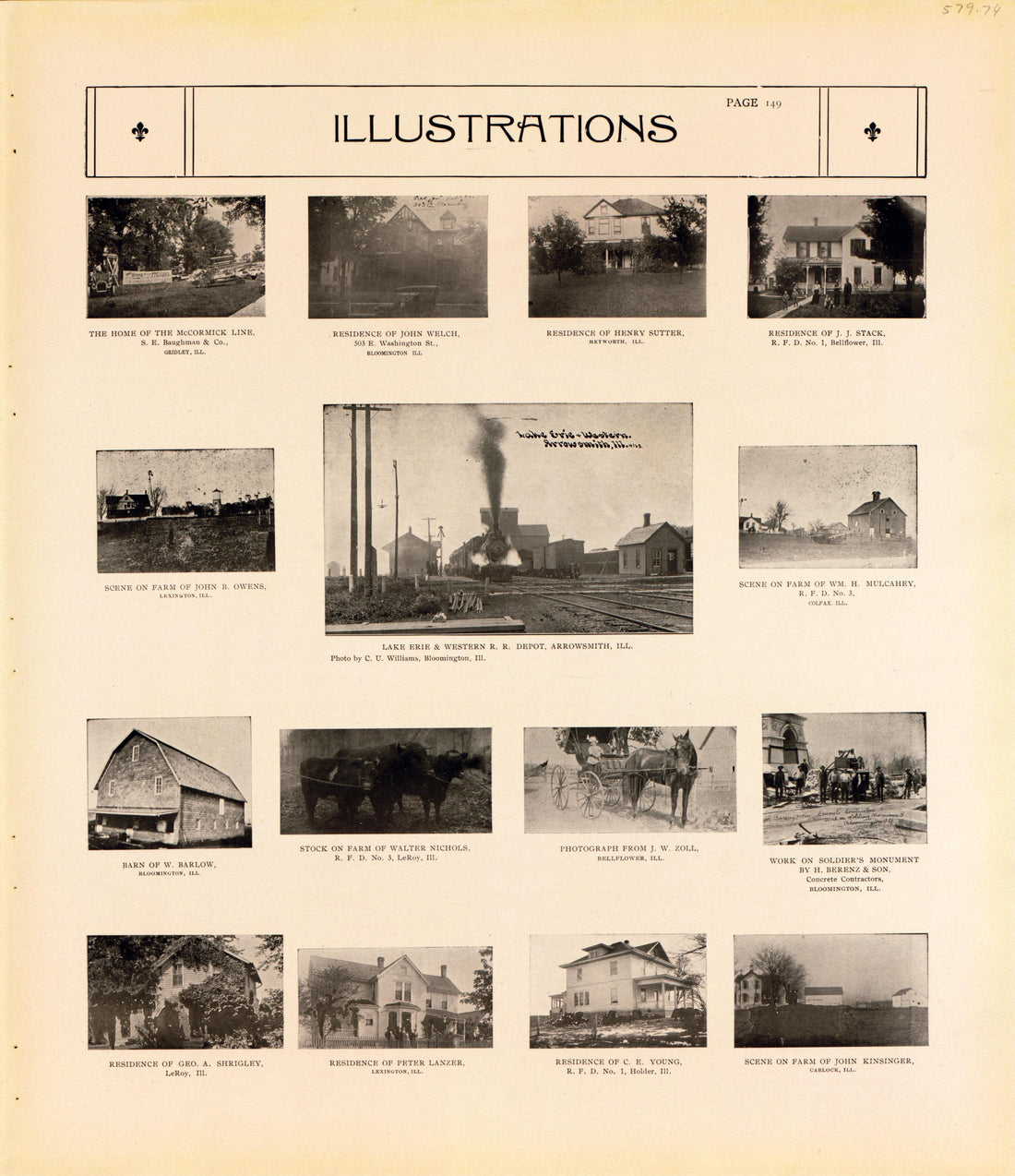 Illustrations--continued from Standard Atlas of McLean County, Illinois, Including a Plat Book of the Villages, Cities and Townships of the County 1914 by Relic Map Company