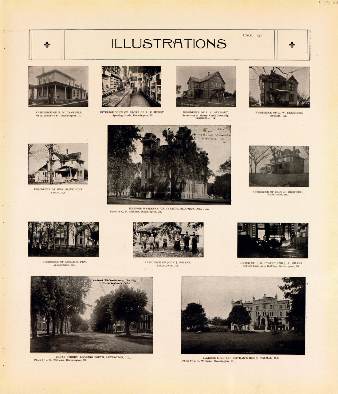 Illustrations--continued from Standard Atlas of McLean County, Illinois, Including a Plat Book of the Villages, Cities and Townships of the County 1914 by Relic Map Company