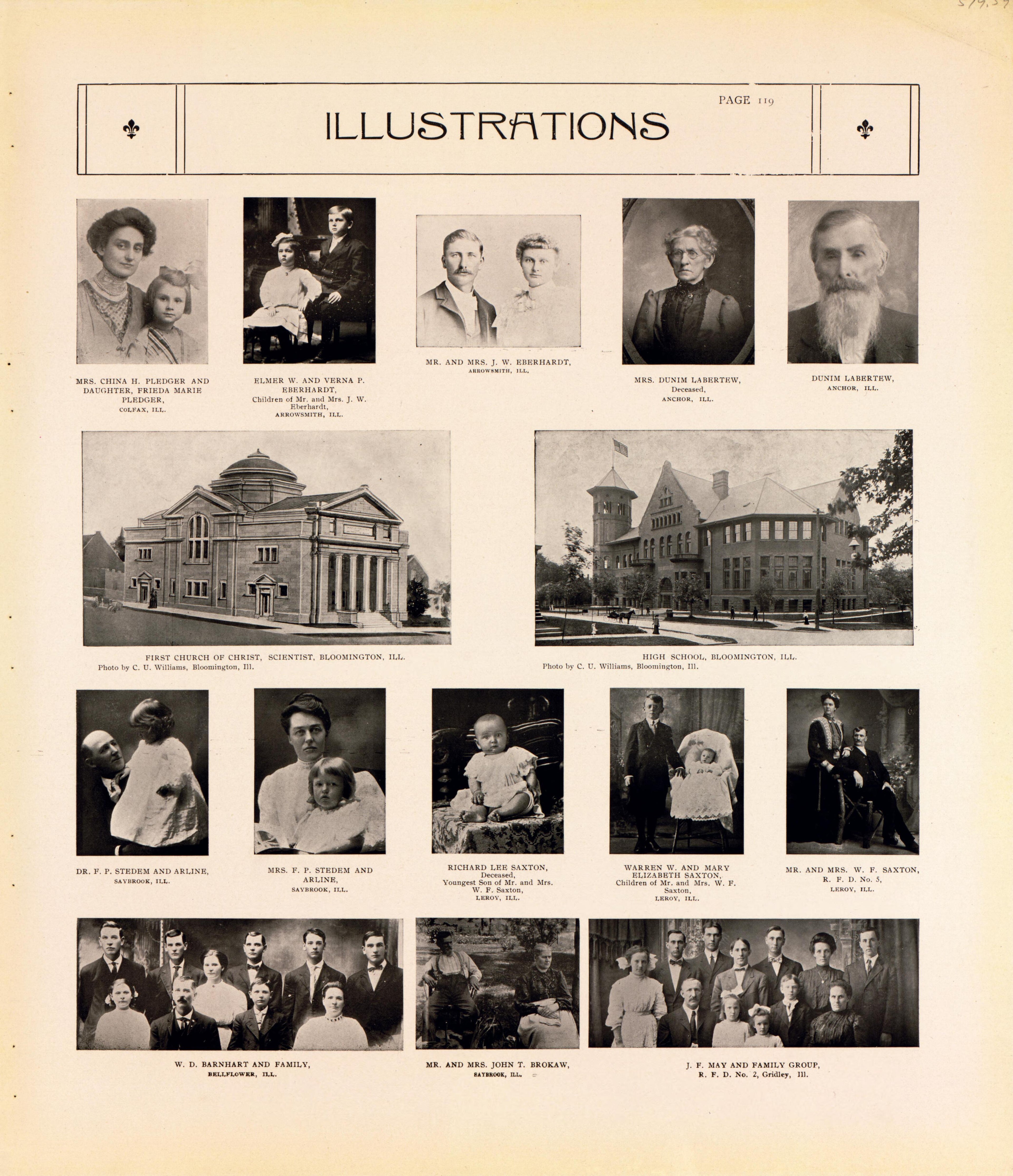 Illustrations--continued from Standard Atlas of McLean County, Illinois, Including a Plat Book of the Villages, Cities and Townships of the County 1914 by Relic Map Company