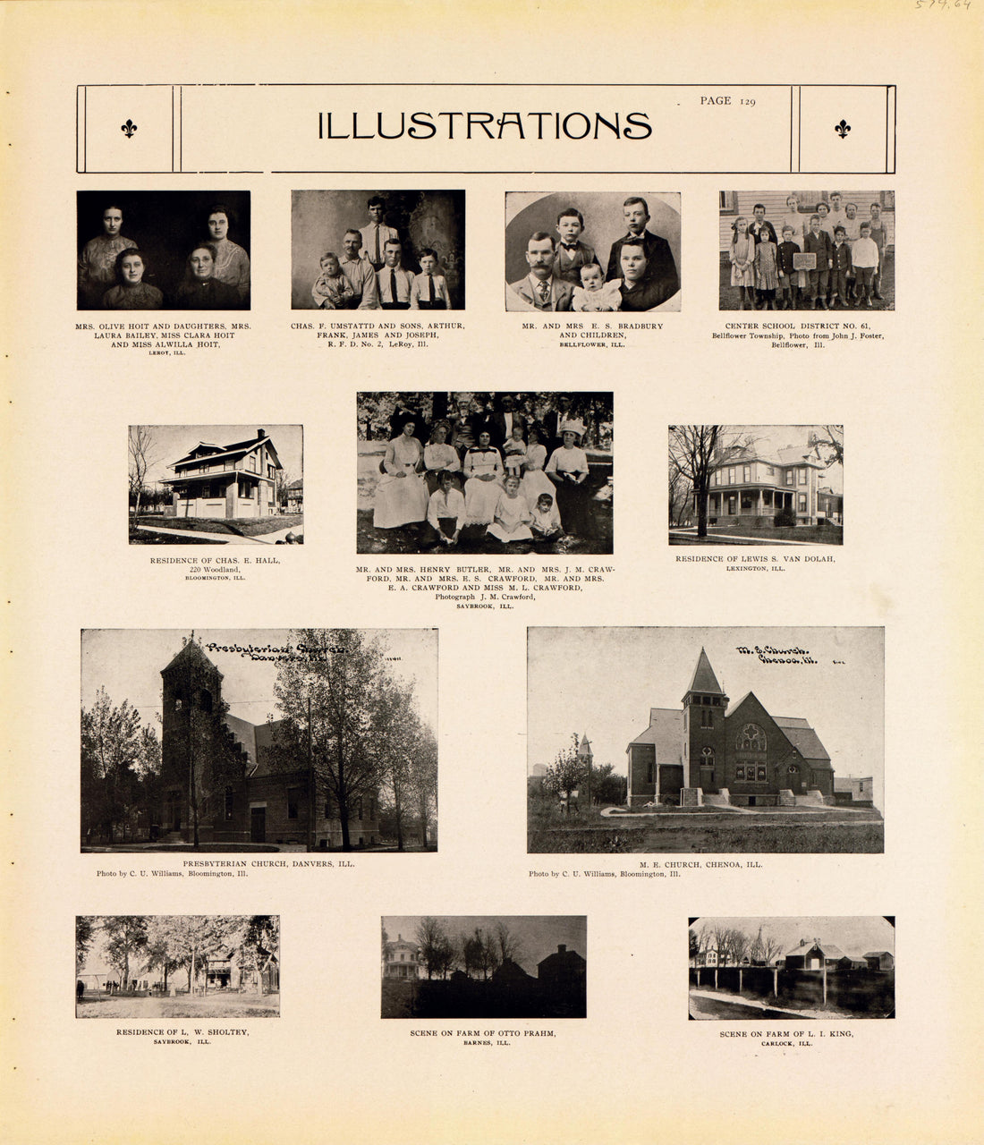 Illustrations--continued from Standard Atlas of McLean County, Illinois, Including a Plat Book of the Villages, Cities and Townships of the County 1914 by Relic Map Company