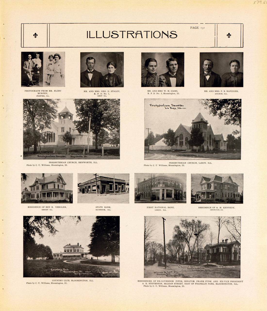 Illustrations--continued from Standard Atlas of McLean County, Illinois, Including a Plat Book of the Villages, Cities and Townships of the County 1914 by Relic Map Company
