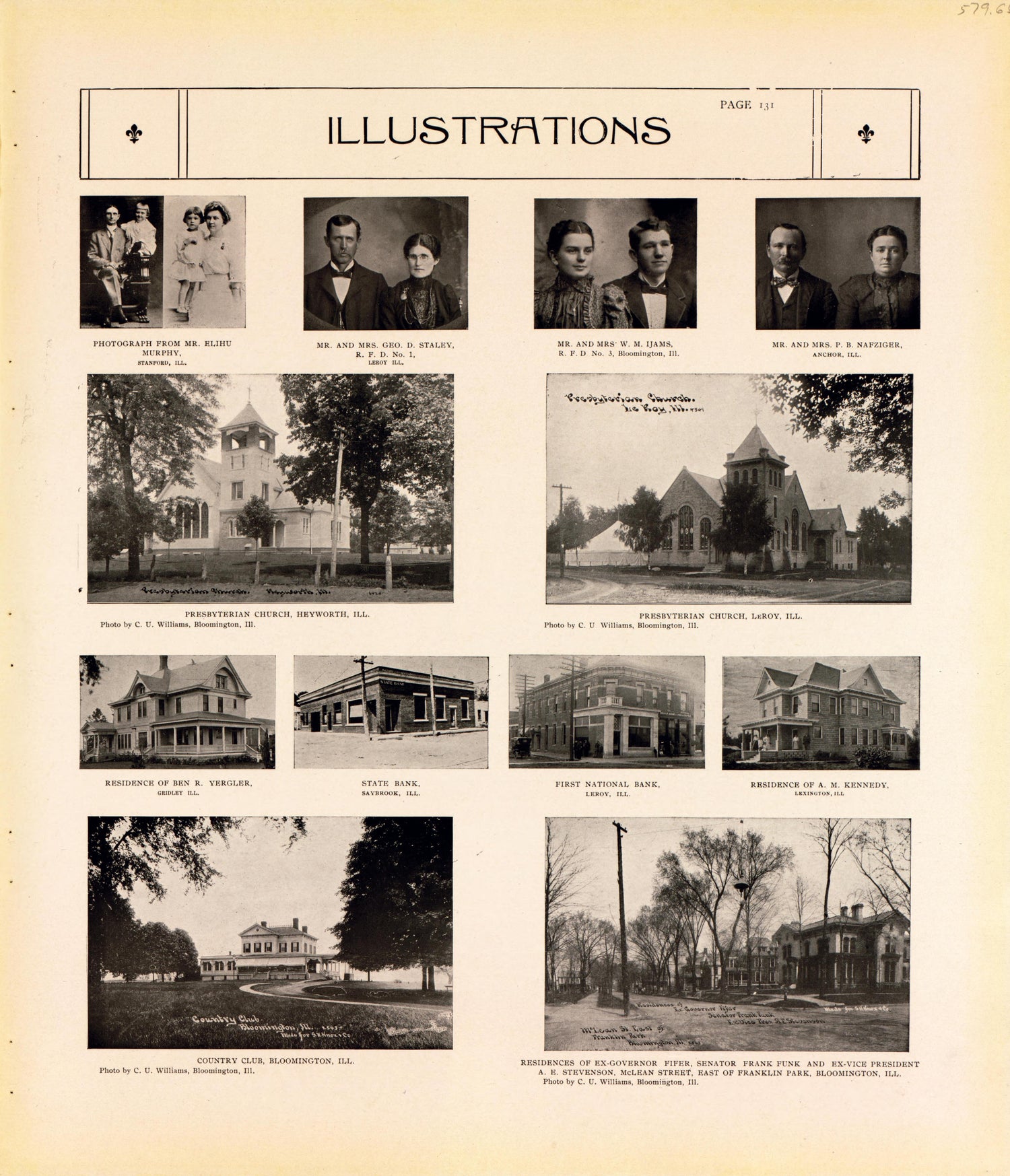 Illustrations--continued from Standard Atlas of McLean County, Illinois, Including a Plat Book of the Villages, Cities and Townships of the County 1914 by Relic Map Company