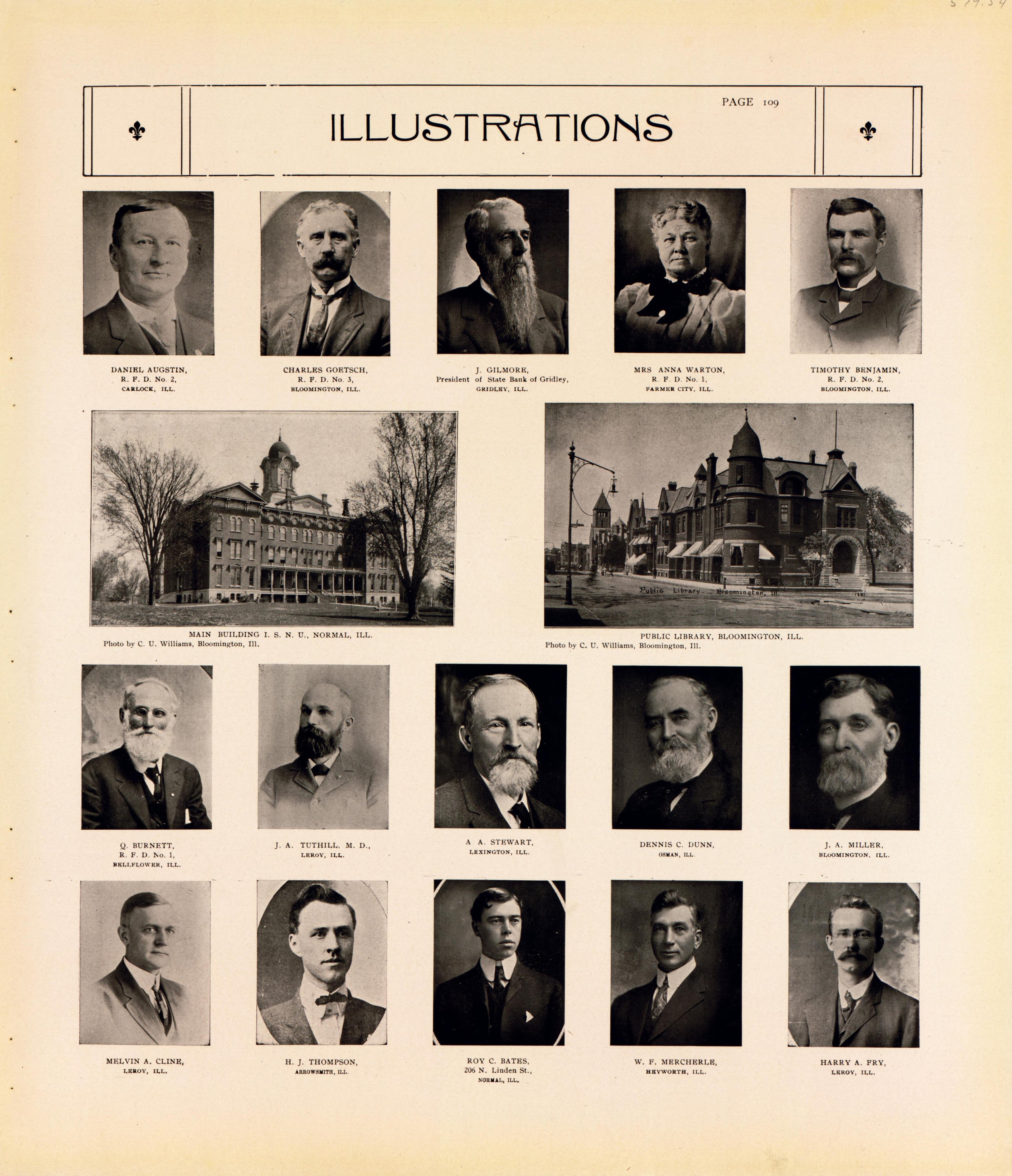 Illustrations--continued from Standard Atlas of McLean County, Illinois, Including a Plat Book of the Villages, Cities and Townships of the County 1914 by Relic Map Company