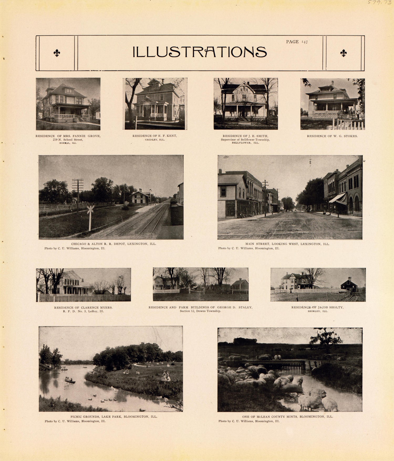 Illustrations--continued from Standard Atlas of McLean County, Illinois, Including a Plat Book of the Villages, Cities and Townships of the County 1914 by Relic Map Company