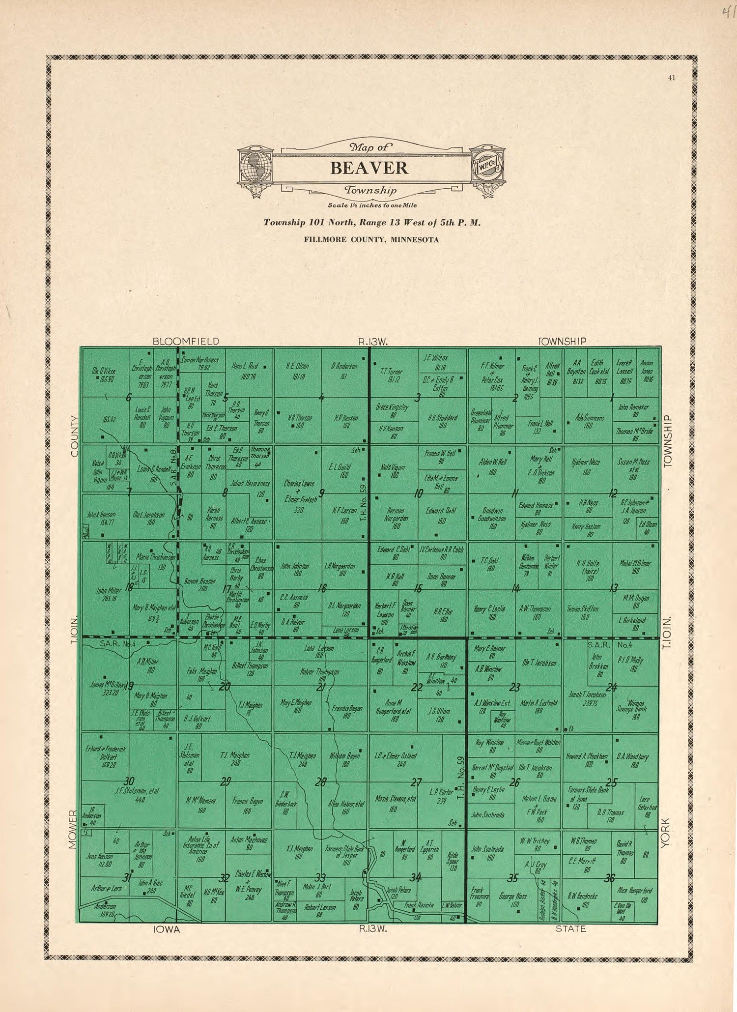 Beaver Township from Atlas and Farmers&