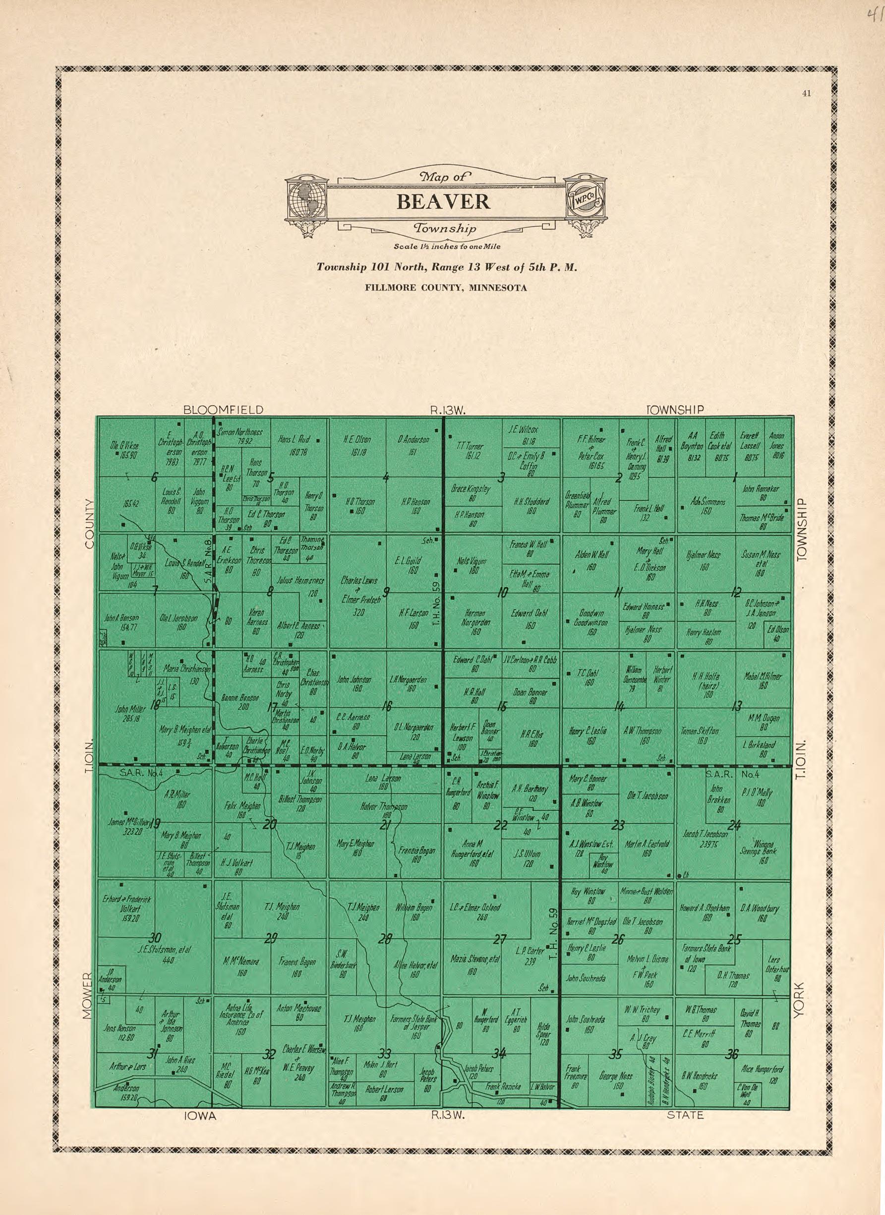 Beaver Township from Atlas and Farmers&