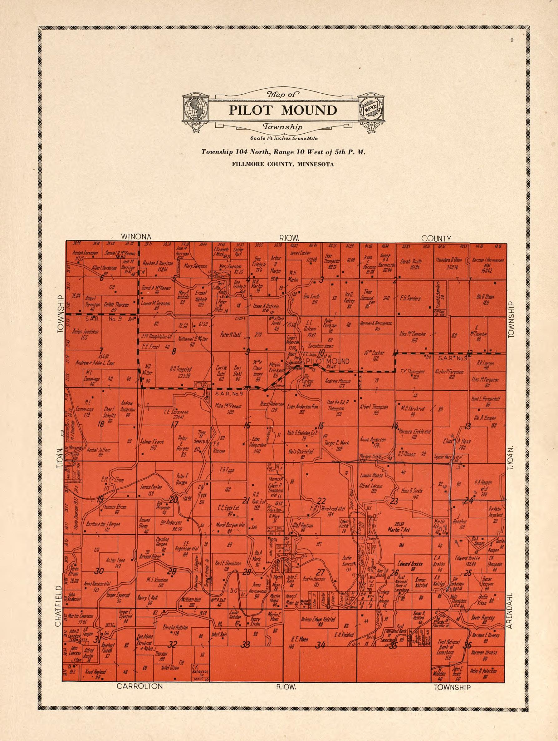 Pilot Mound Township from Atlas and Farmers&