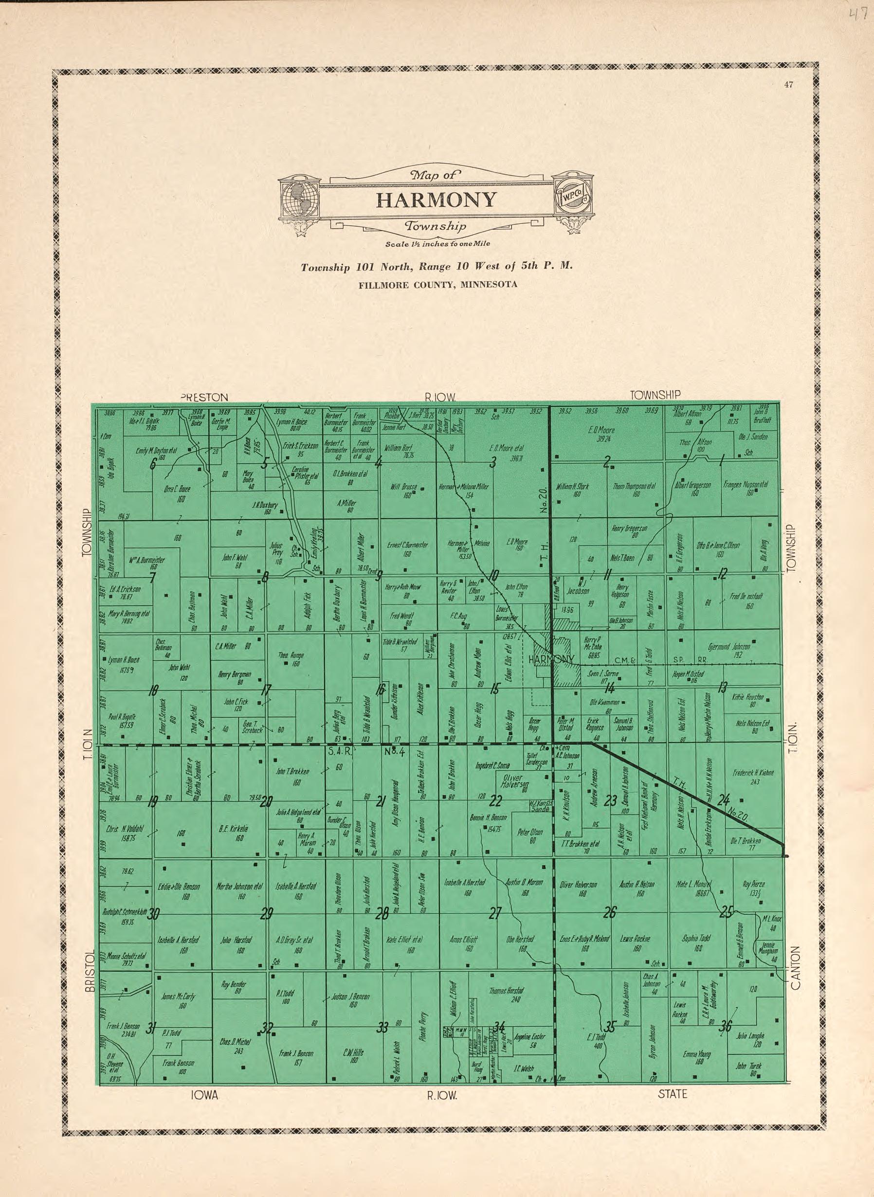 Harmony Township from Atlas and Farmers&