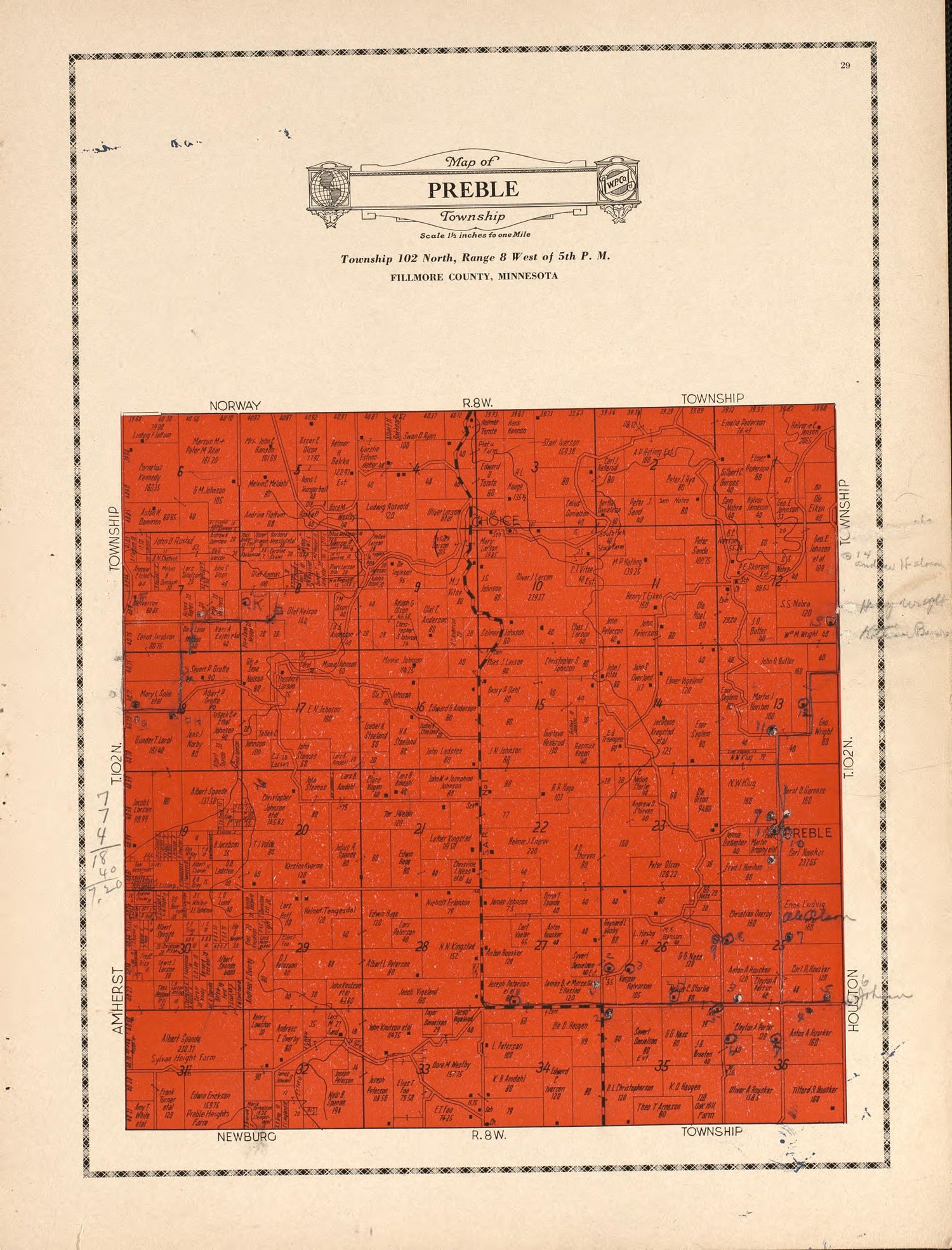 Preble Township from Atlas and Farmers&