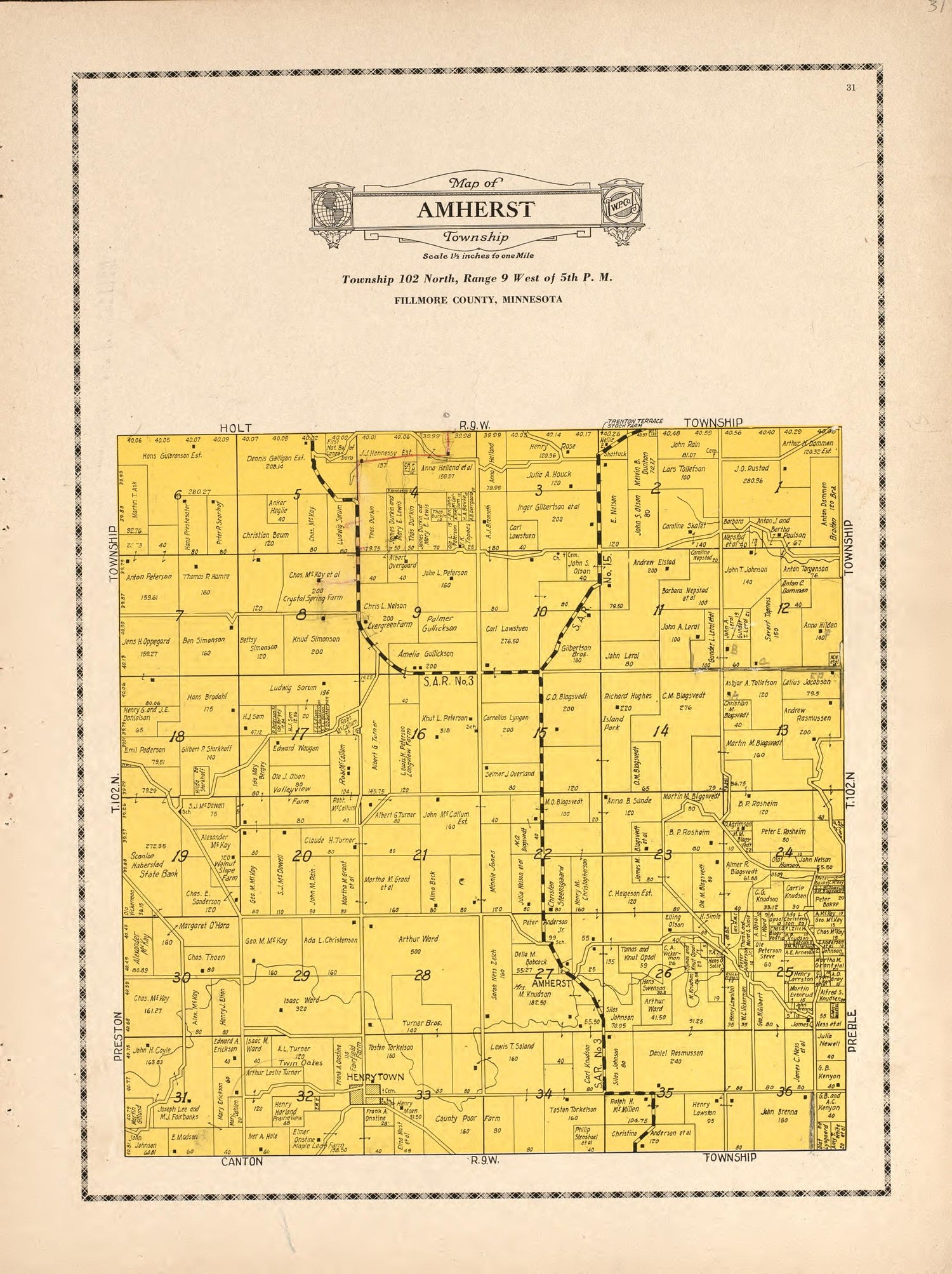 Amherst Township from Atlas and Farmers&