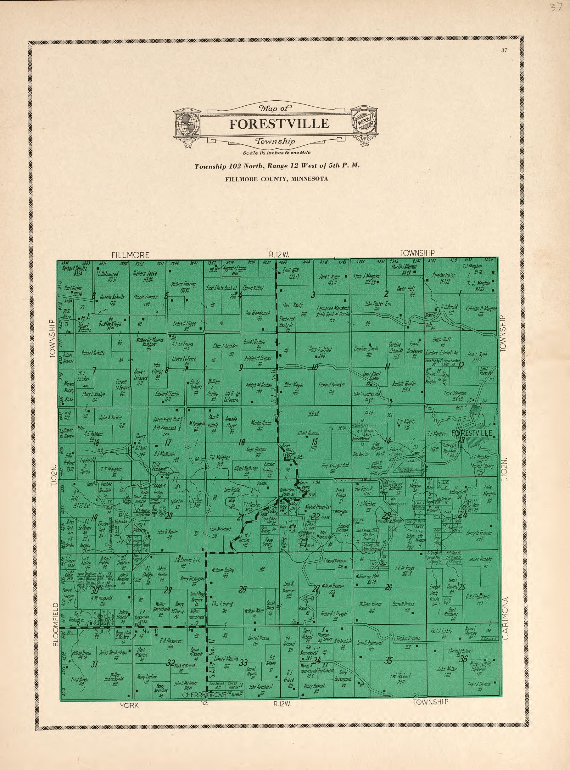 Forestville Township from Atlas and Farmers&