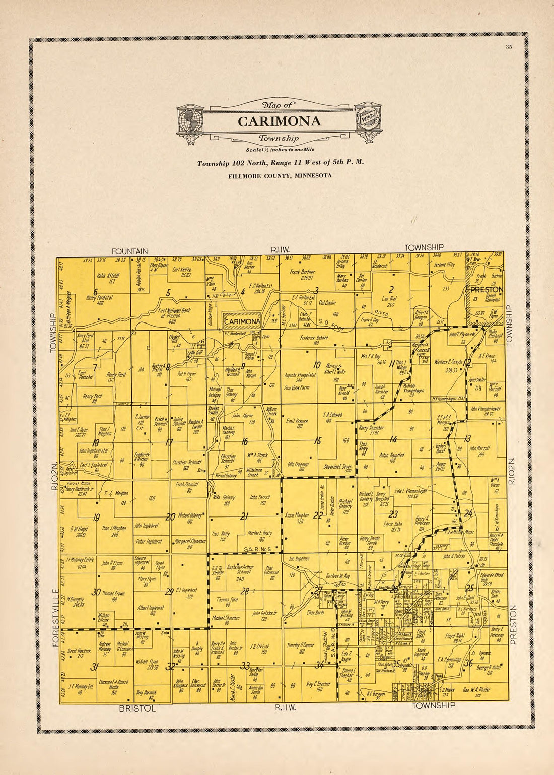 Carimona Township from Atlas and Farmers&