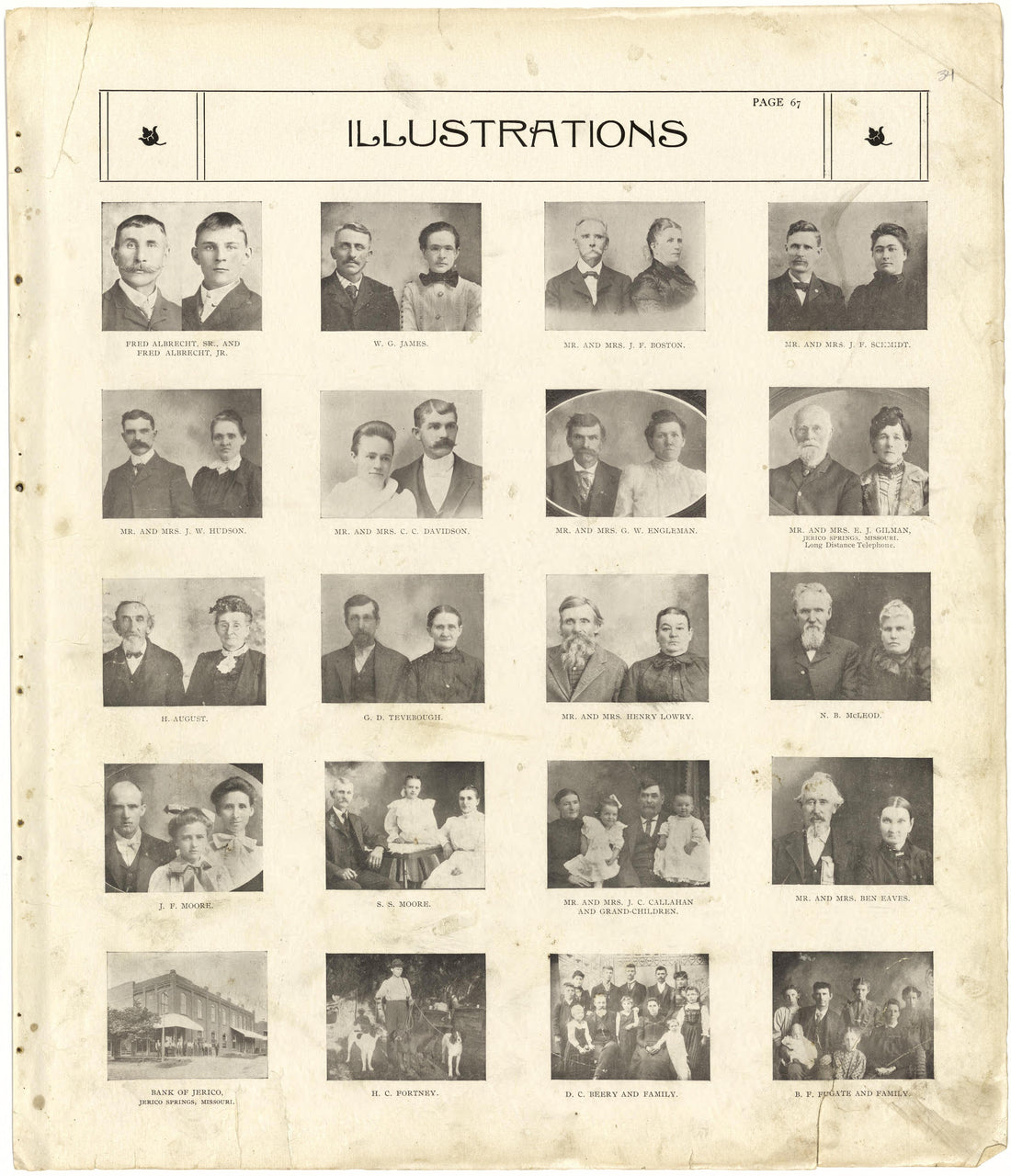 Illustrations Continued from Standard Atlas of Cedar County, Missouri : Including a Plat Book of the Villages, Cities and Townships of the County, Map of the State, United States and World, Patrons Directory, Reference Business … 1908 by Relic Map Company