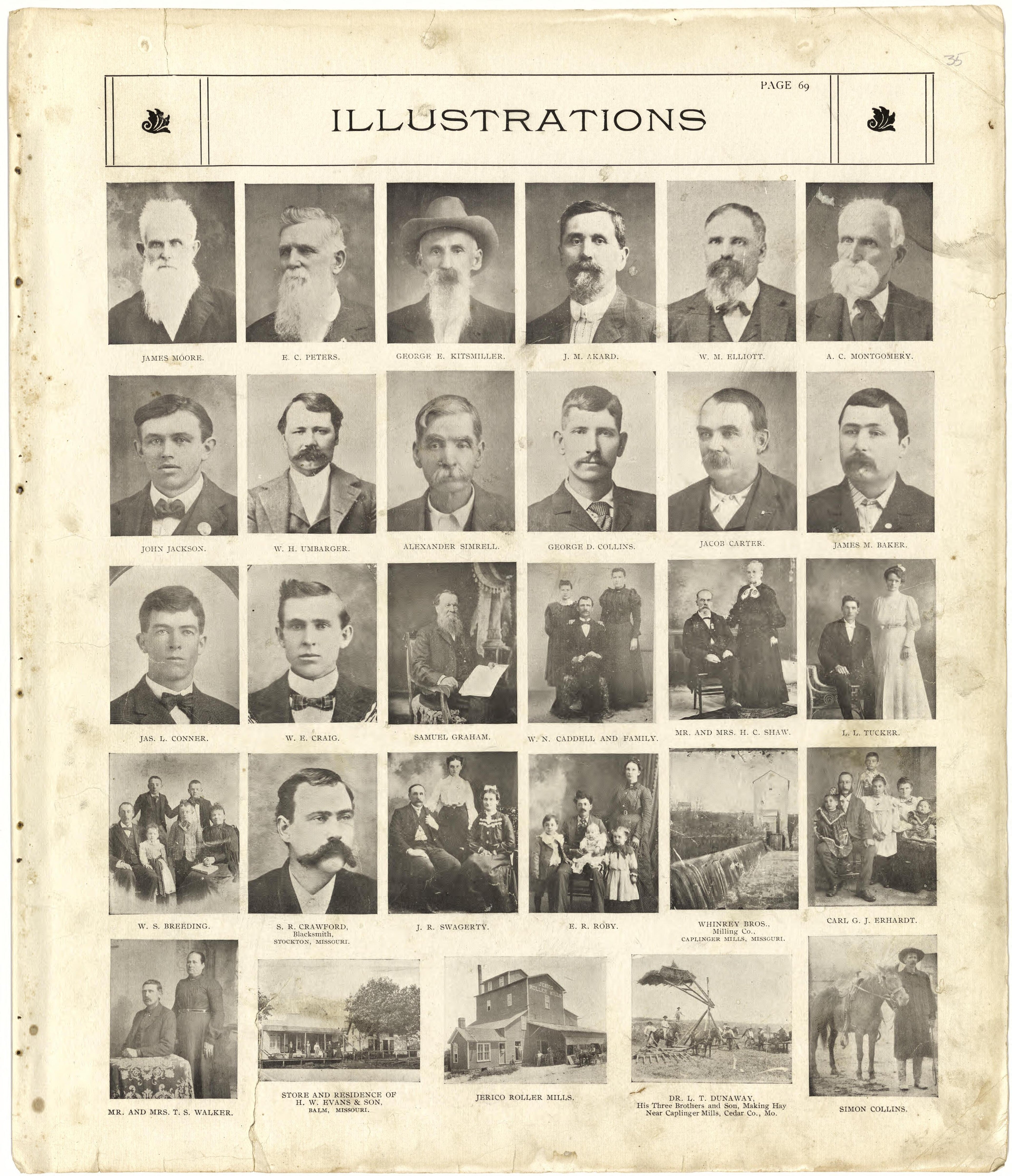 Illustrations Continued from Standard Atlas of Cedar County, Missouri : Including a Plat Book of the Villages, Cities and Townships of the County, Map of the State, United States and World, Patrons Directory, Reference Business … 1908 by Relic Map Company