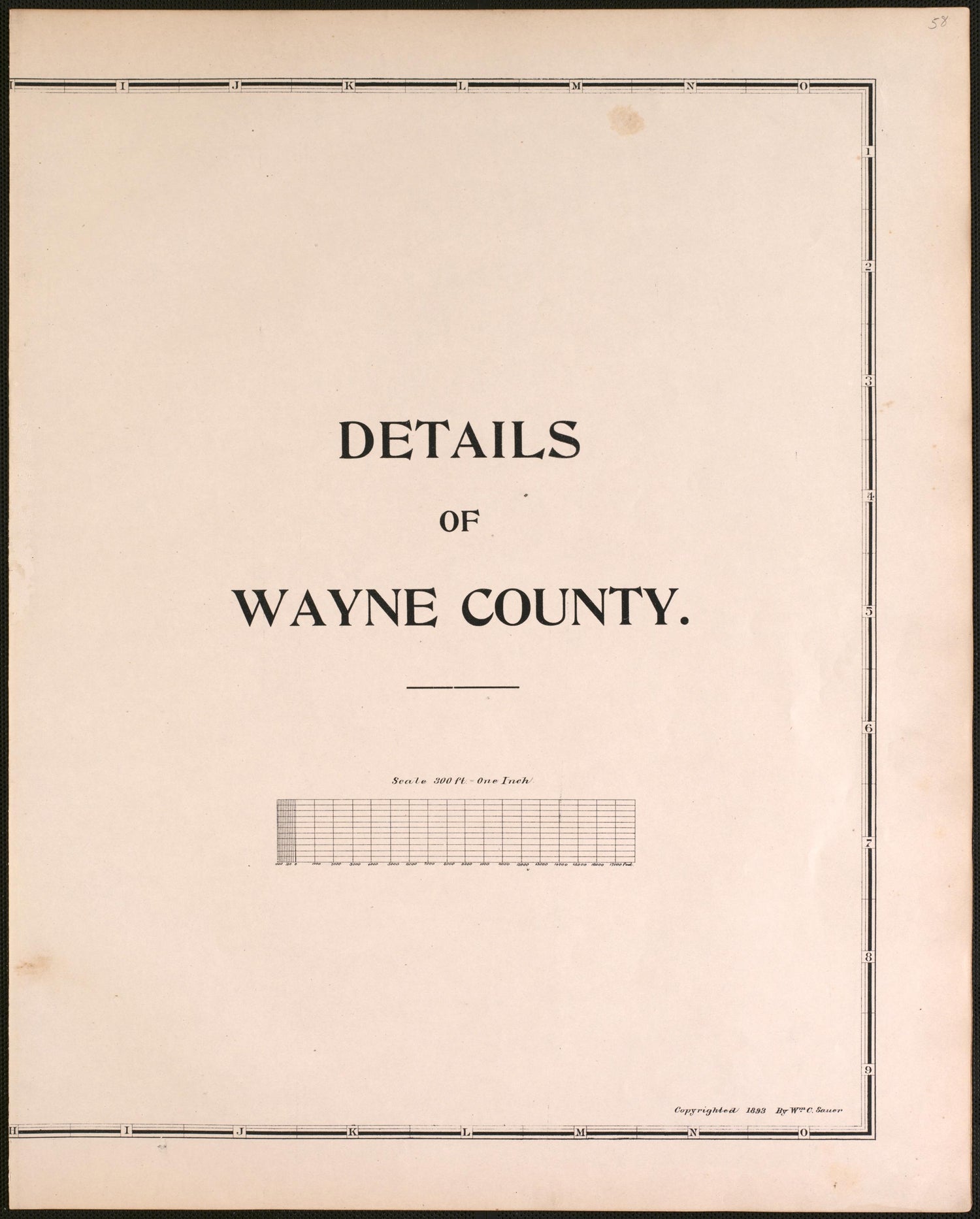 Details of Wayne County from Detailed Official Atlas of Wayne County, Michigan : Containing General Maps of Wayne County and City of Detroit, General Township Maps ... : Also Detail Plats of All Recorded Subdivisions and Additions … 1893 by Relic Map Company