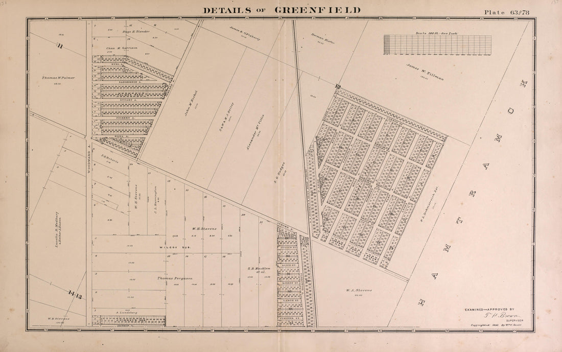 Details of Greenwood - 4 from Detailed Official Atlas of Wayne County, Michigan : Containing General Maps of Wayne County and City of Detroit, General Township Maps ... : Also Detail Plats of All Recorded Subdivisions and Additions … 1893 by Relic Map Company