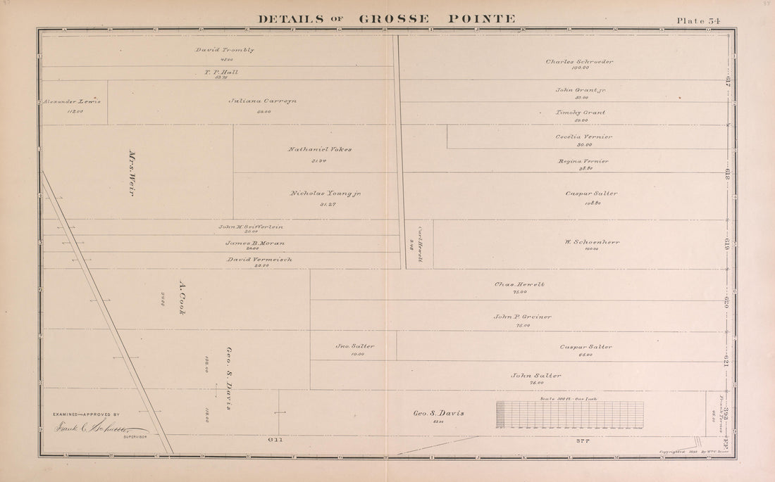Details of Grosse Pointe - 8 from Detailed Official Atlas of Wayne County, Michigan : Containing General Maps of Wayne County and City of Detroit, General Township Maps ... : Also Detail Plats of All Recorded Subdivisions and Additions … 1893 by Relic Map Company