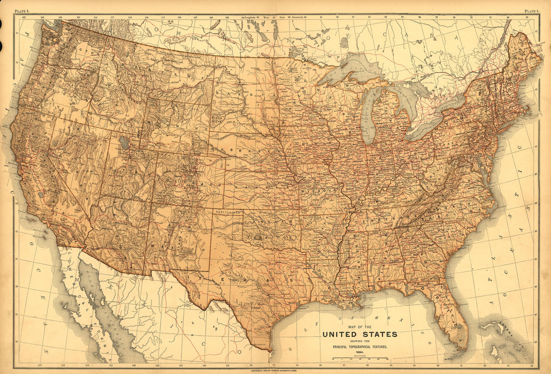Plate 1: Topographical Features from Scribner&
