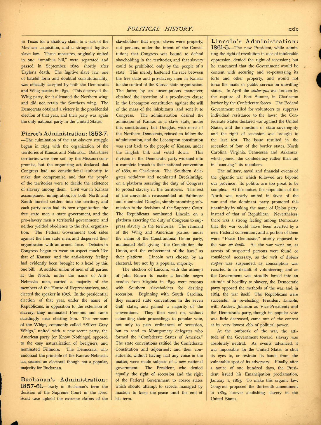 Political History (continued) (xxix) from Scribner&