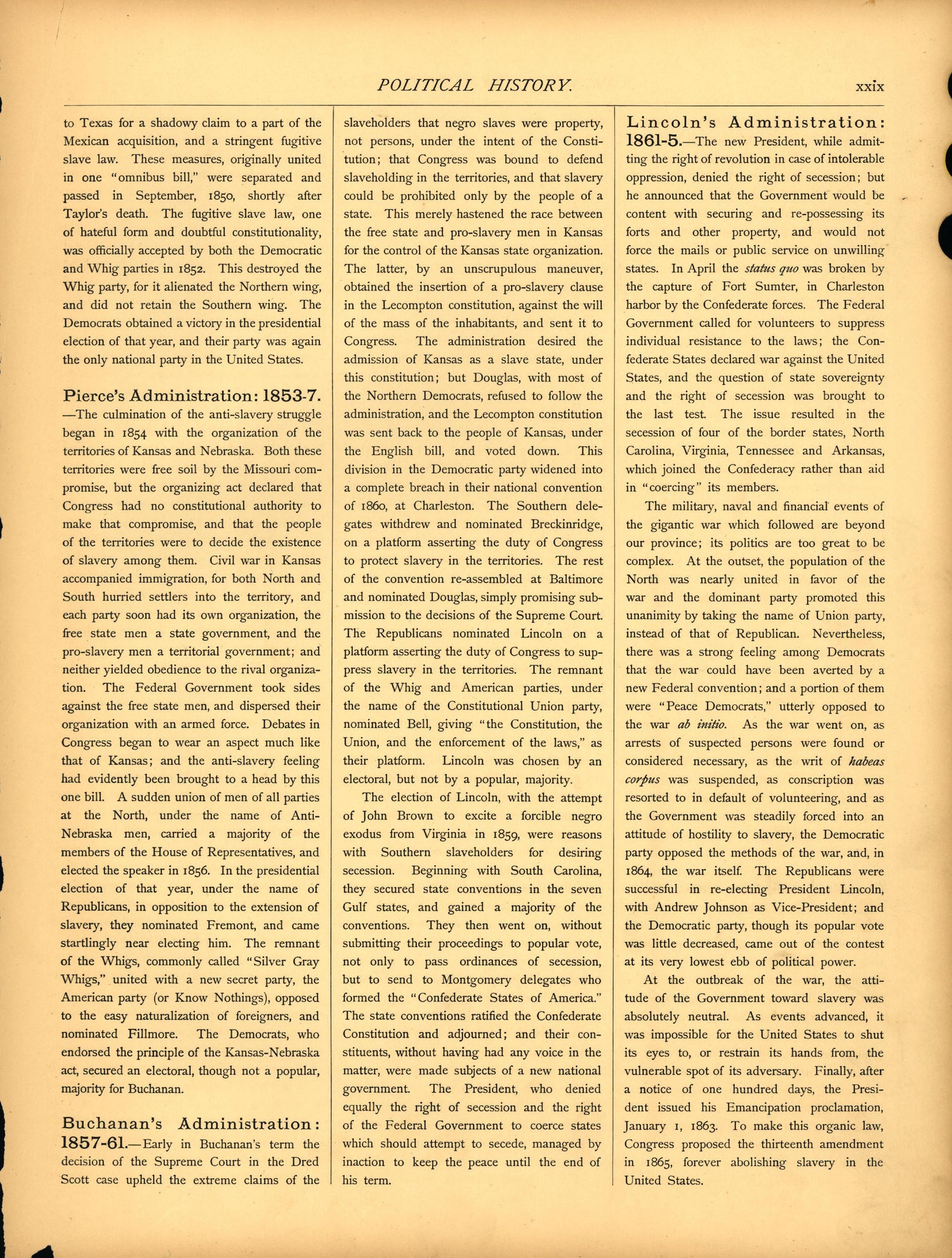 Political History (continued) (xxix) from Scribner&