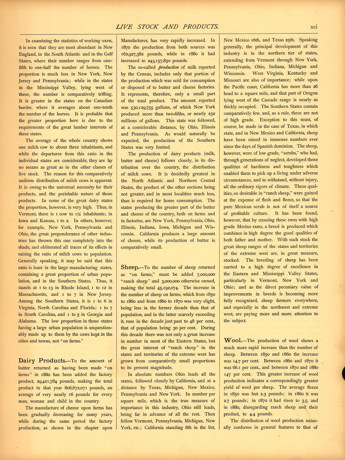Live Stock and Products (continued) (xci) from Scribner&
