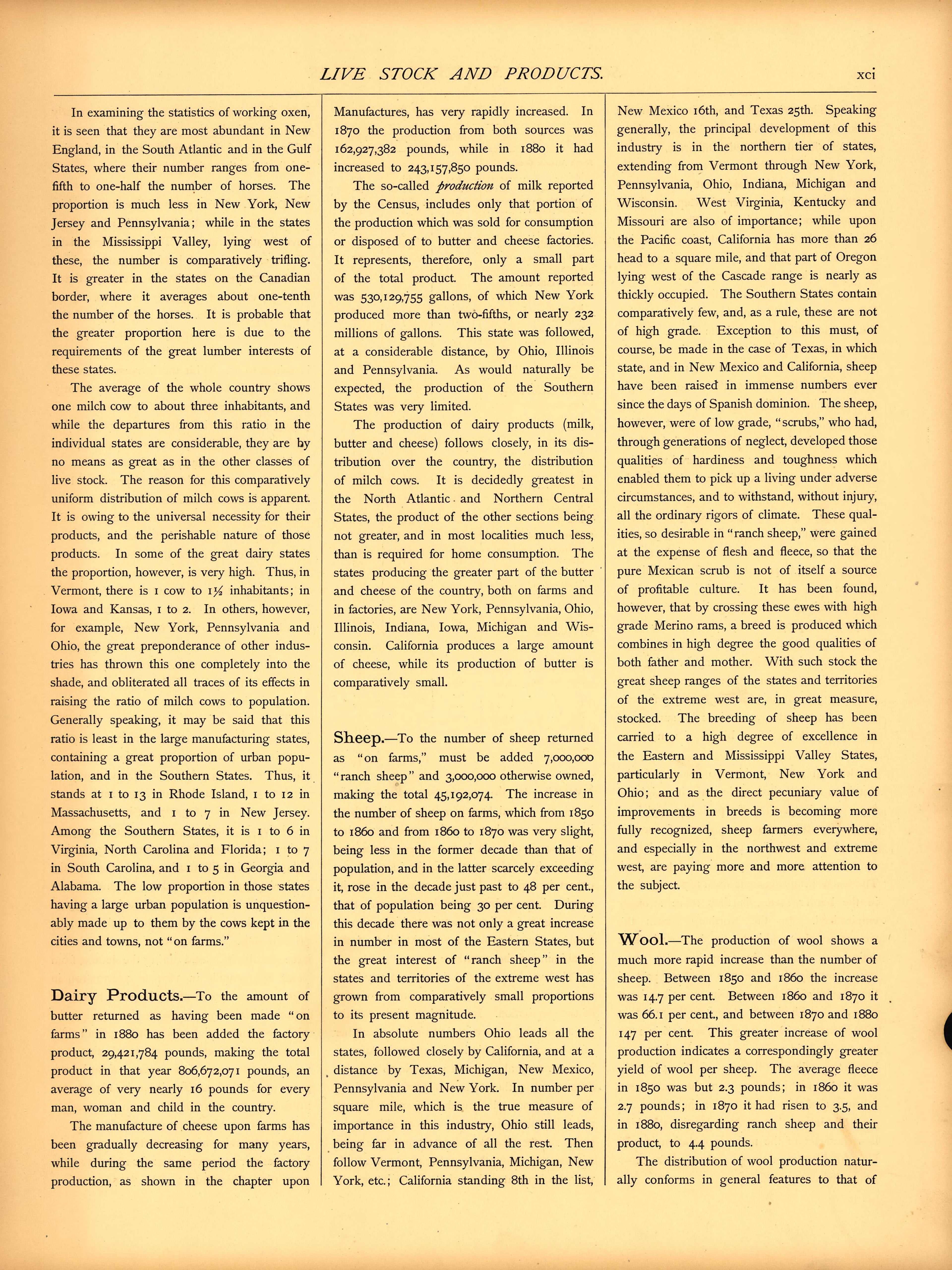 Live Stock and Products (continued) (xci) from Scribner&