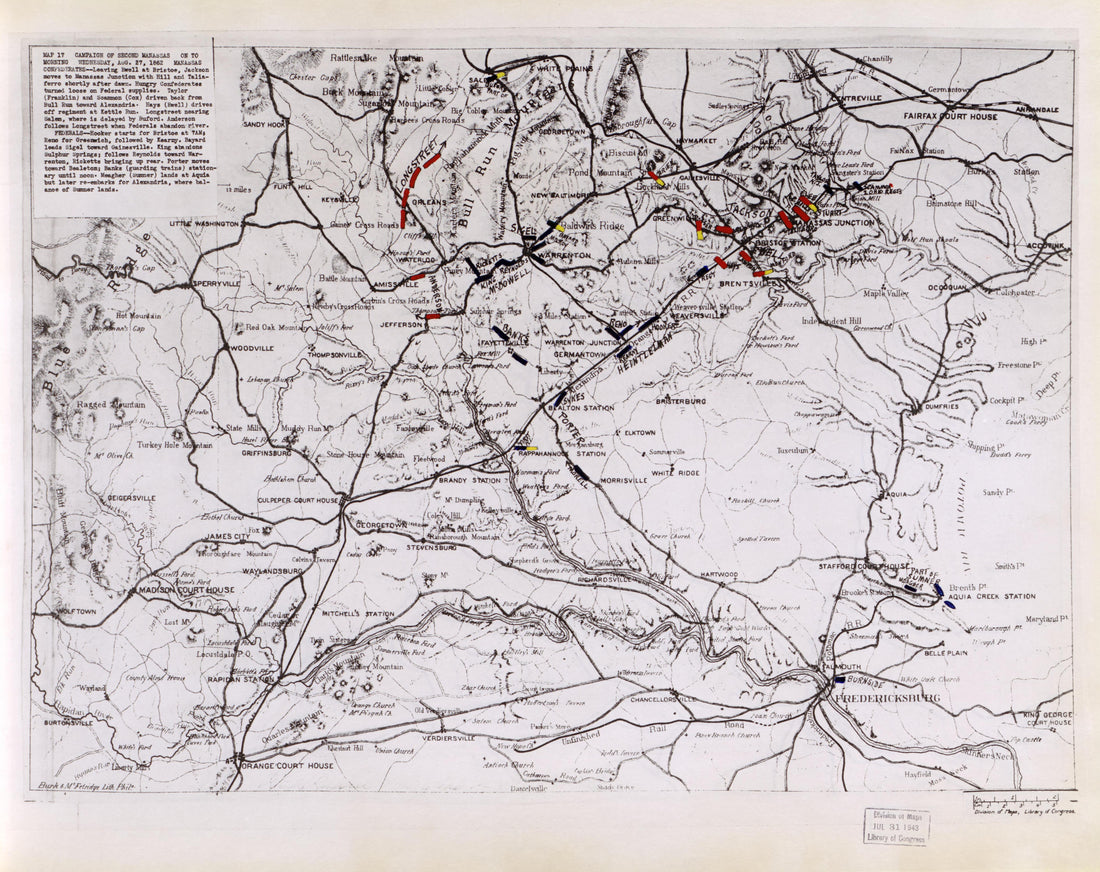 This old map of Manassas Region, , Virginia was created by Russell, Robert E. L. in 1862