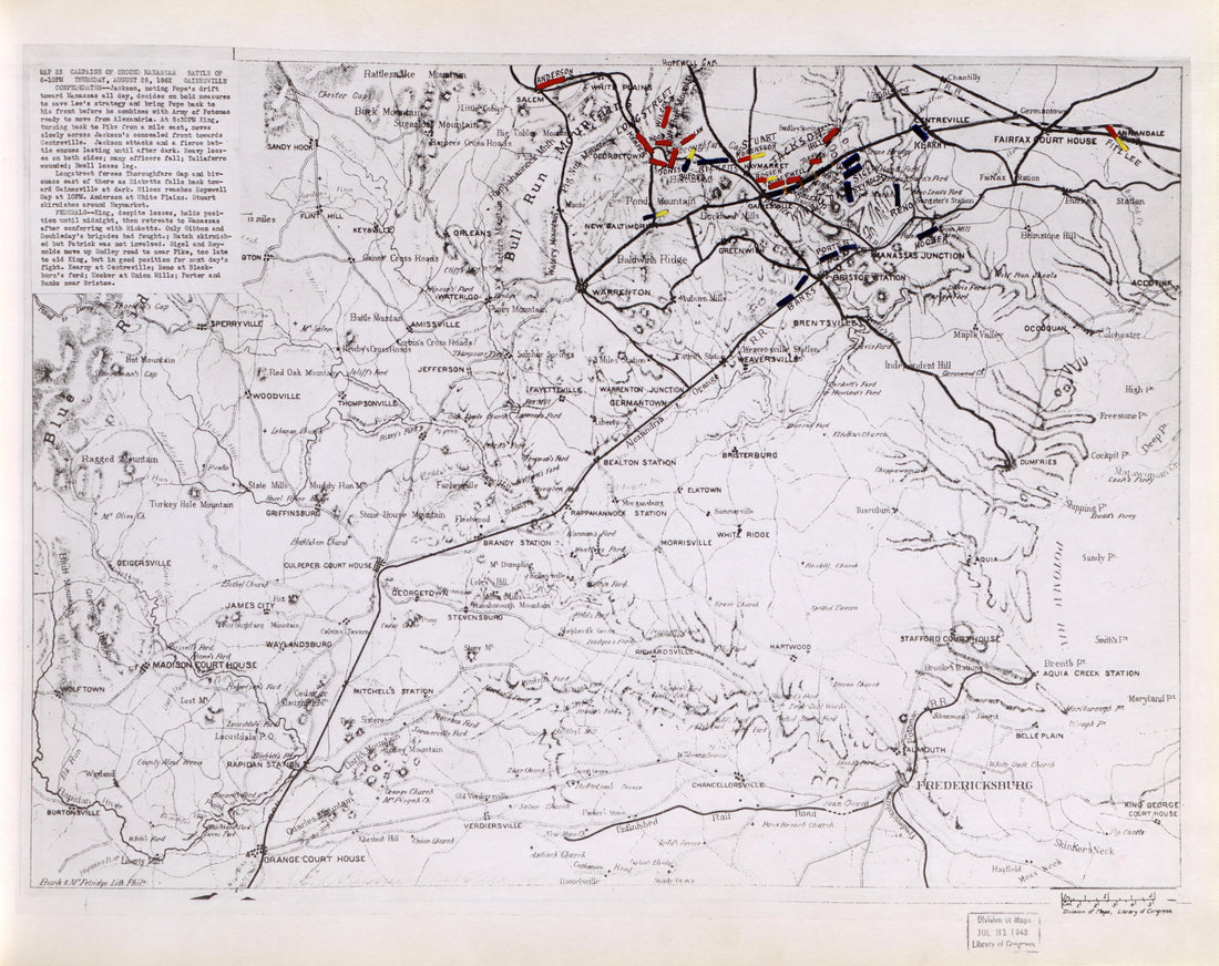 This old map of Manassas Region, , Virginia was created by Russell, Robert E. L. in 1862
