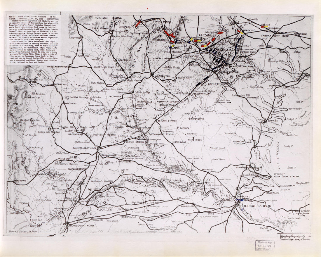 This old map of Manassas Region, , Virginia was created by Russell, Robert E. L. in 1862