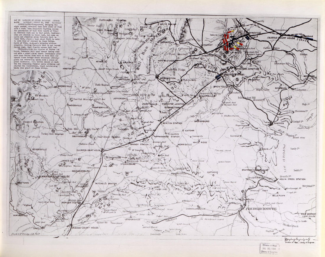 This old map of Manassas Region, , Virginia was created by Russell, Robert E. L. in 1862