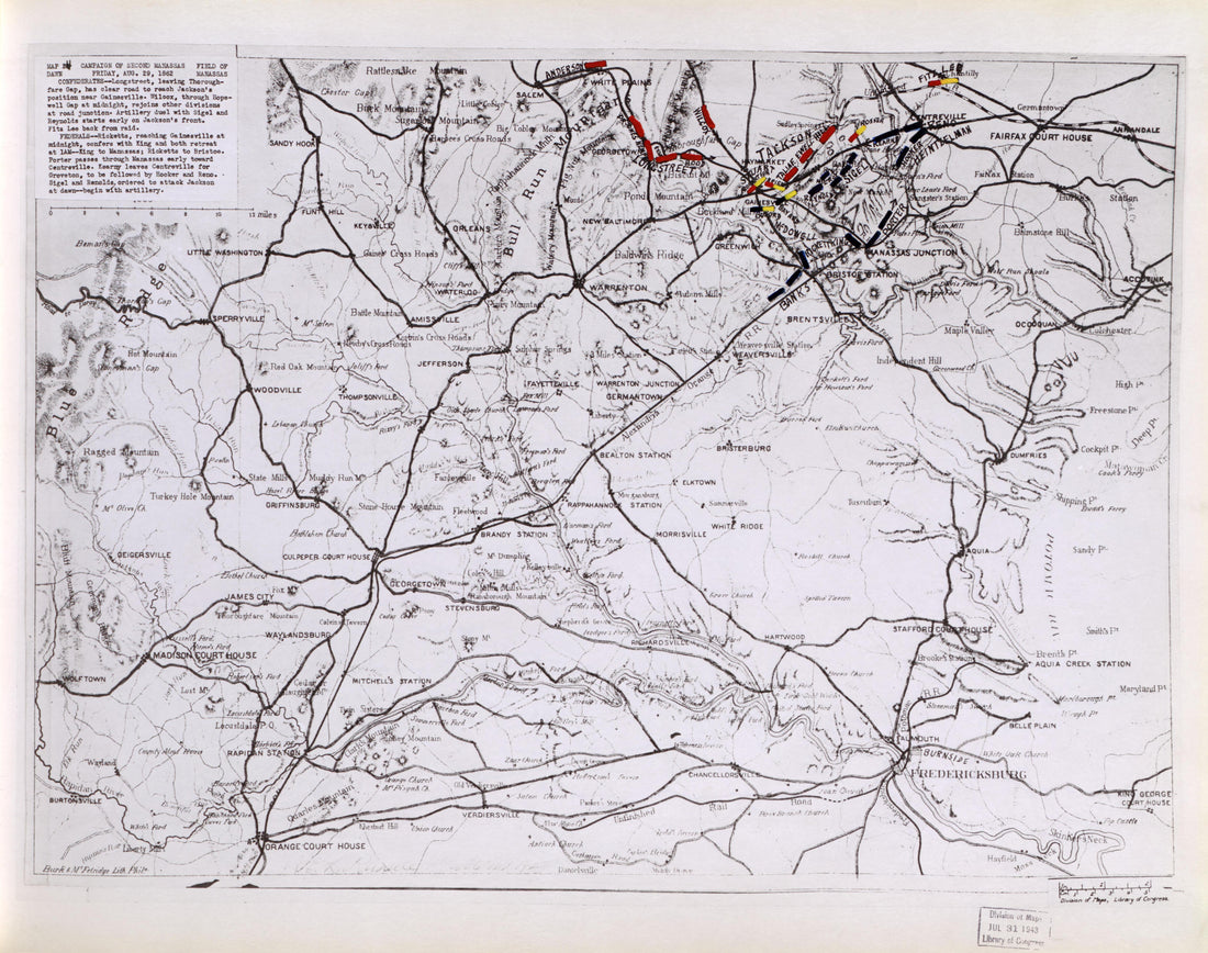 This old map of Manassas Region, , Virginia was created by Russell, Robert E. L. in 1862